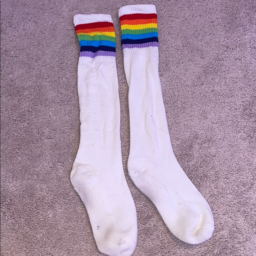 Rainbow Knee Socks